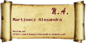 Martinecz Alexandra névjegykártya